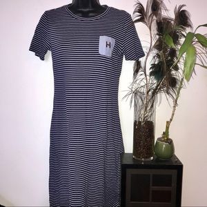 Tommy Hilfiger Navy & White Striped Dress